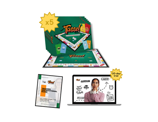 Tassel Dash® 6th-12th Grade Edition Class Set (5 Games - Serves up to 40 students)  + Discussion Guide